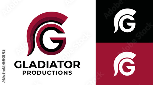 This bold logo showcases a stylized 'G' reflecting strength, creativity, and professionalism, ideal for a media or production company seeking a sharp identity.