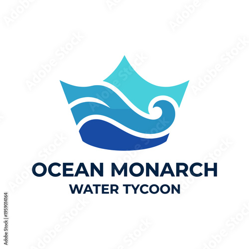The logo for Ocean Monarch captures the essence of water-themed entertainment with a stylized crown and wave elements in captivating colors, symbolizing fun and adventure.