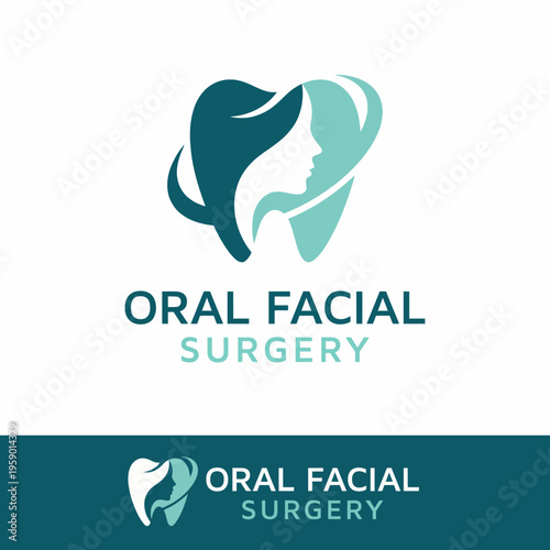 This logo features a modern design that combines a face silhouette with elegant curves, encapsulating the essence of oral facial surgery and professionalism.