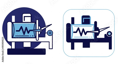 Medical Heart Rate Monitor Icons.