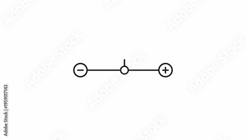 Simple Electrical Circuit Diagram: Battery Symbol with Switch