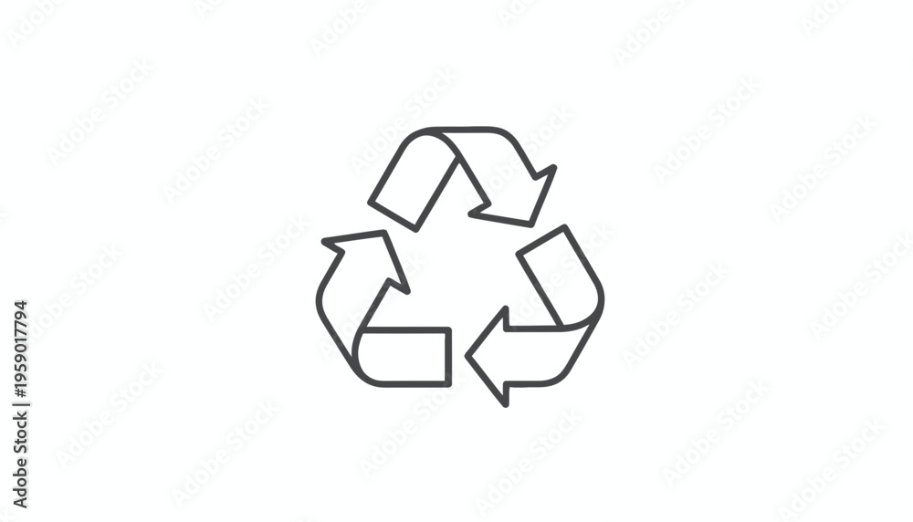 Obraz premium Recycling Symbol Icon Outline