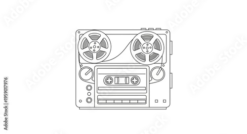 Retro Reel to Reel Tape Recorder with Cassette Player, Vintage Audio Equipment