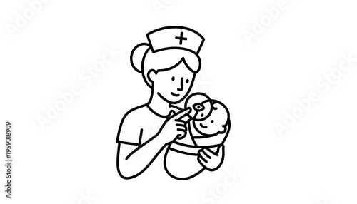 Nurse Holding Newborn Baby, Medical Care, Healthcare, New Life, Gentle Touch