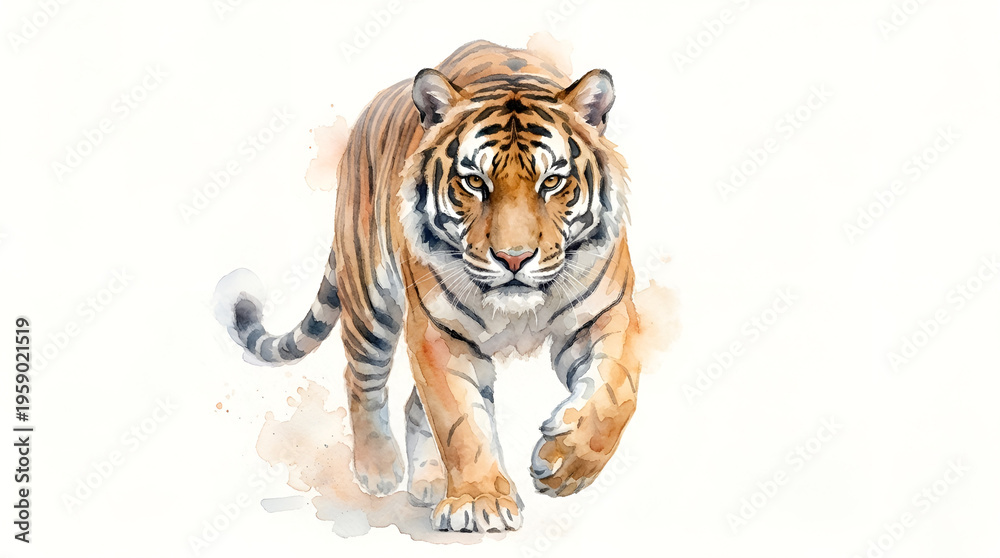 Obraz premium tiger on white background
