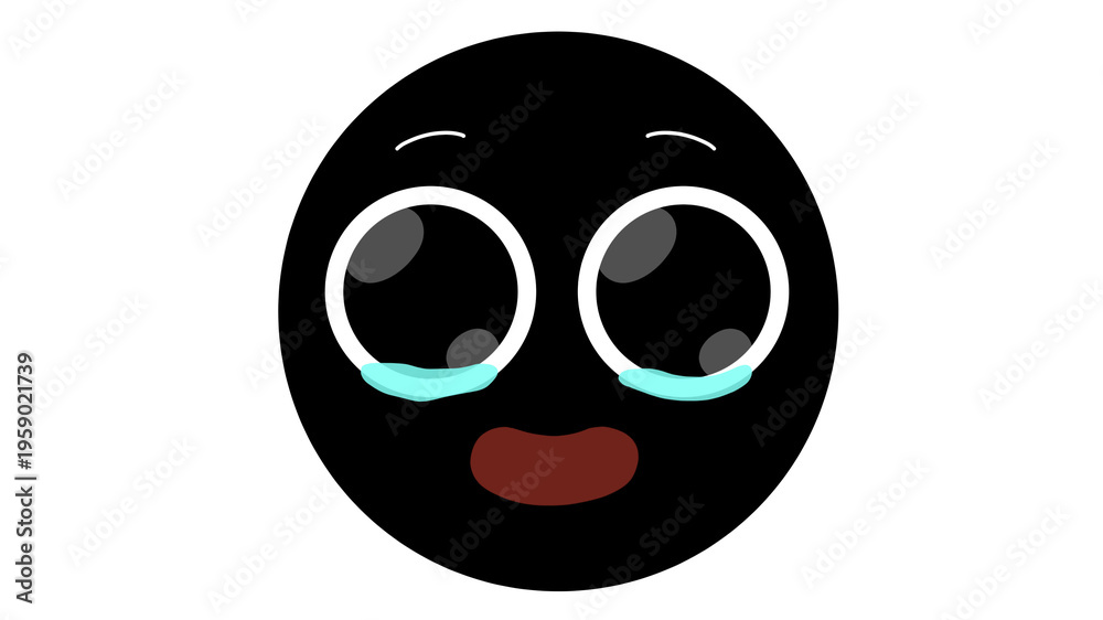 Fototapeta premium happy face to the point of tears