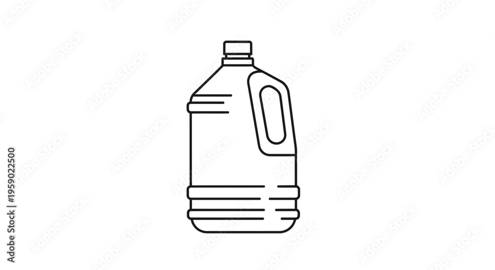 Obraz premium Large Water Jug Container Icon, Outline Style