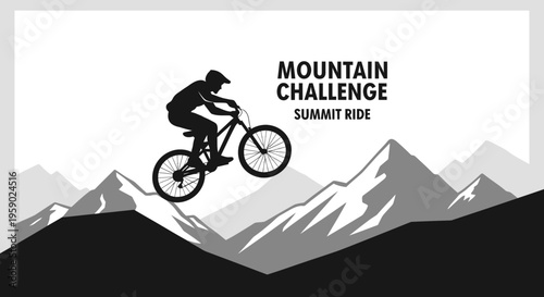 Adrenaline Mountain Bike Jump Summit Ride Adventure Extreme Sport Graphic