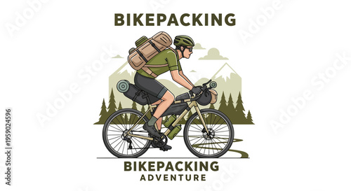 Adventurous Cyclist Explores Mountains During a Bikepacking Trip Full Of Exploration