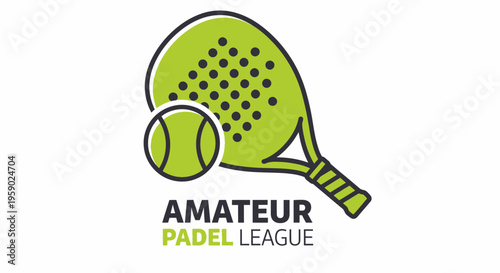 Amateur Padel League Logo Design Graphic Sport Competition Event