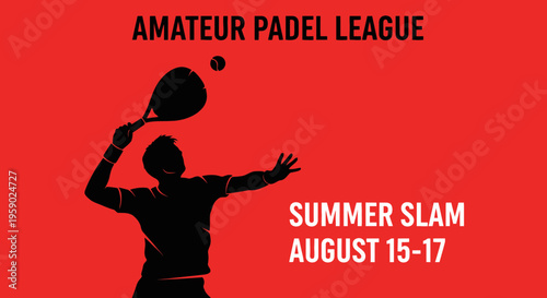 Amateur Padel League Summer Slam Event Announcement Graphic