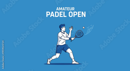 Amateur Padel Open Championship Graphic Design Sport Event
