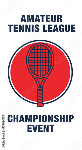 Amateur Tennis League Championship Event Logo Design