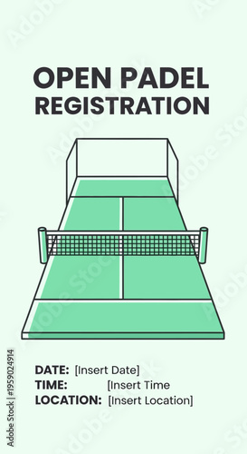 Announce Open Padel Registration Event: Secure Your Spot for This Exciting Sports Competition