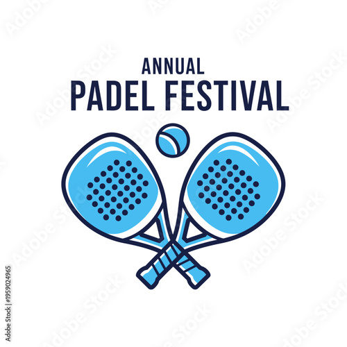 Annual Padel Festival Celebration Graphic Design Vibrant Sports Event