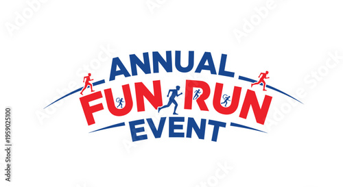 Annual Fun Run Event Logo Design For Sports Enthusiasts