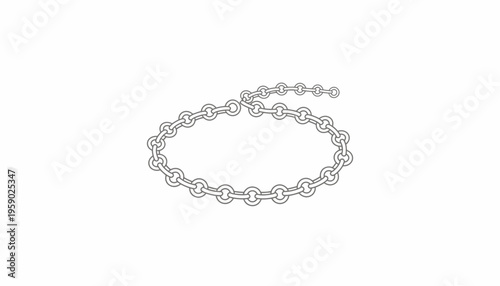 Elegant Silver Chain Bracelet, Minimalist Jewelry Design, Isolated on White Background