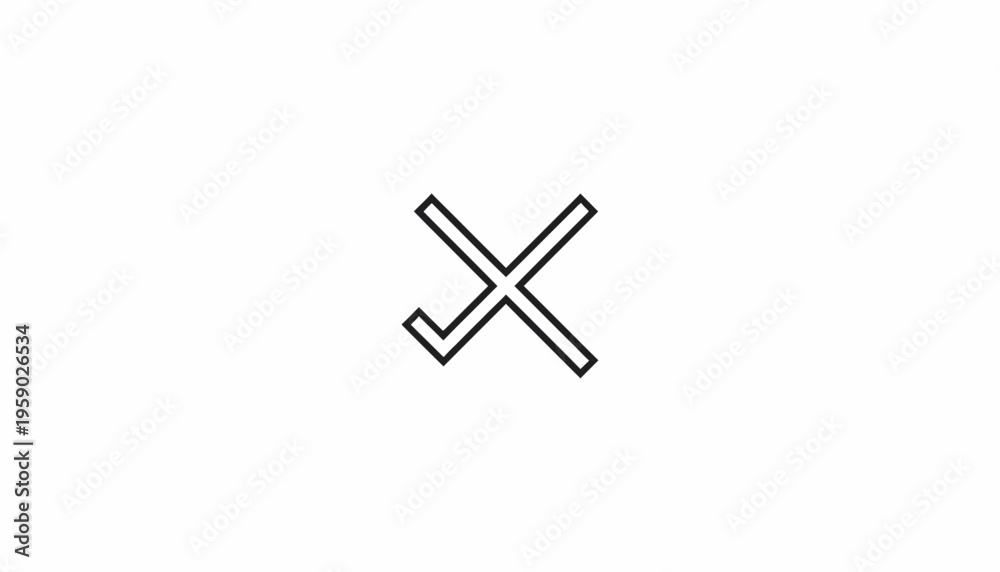 Obraz premium Abstract Checkmark and Cross Symbol, Decision Making, Choice, Yes or No Concept