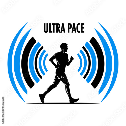 Athlete Pacing With Ultra Technology Waves Displayed
