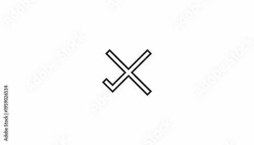 Abstract Checkmark and Cross Symbol, Decision Making, Choice, Yes or No Concept