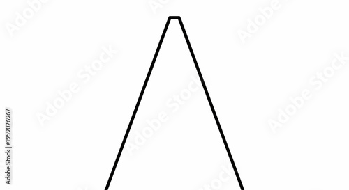 Abstract Geometric Triangle Shape with Sharp Peak and Wide Base
