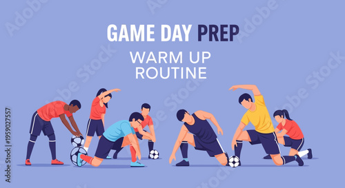 Athletic Team Warming Up For A Soccer Match Or Training Session