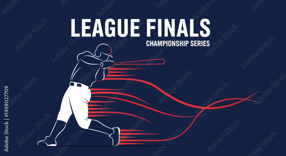 Obraz premium Baseball League Finals Championship Series Victory Swing Sport Graphic