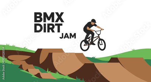 BMX Dirt Jam Exciting Bicycle Stunt Show Event Celebration