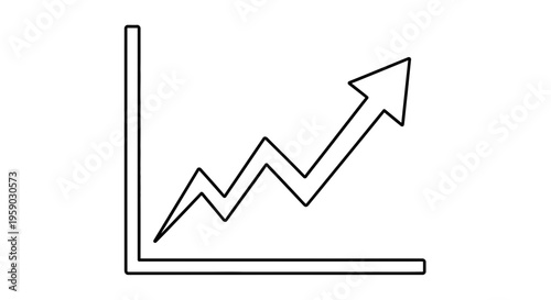 Upward Trend Arrow Graph - Business Growth and Success Concept