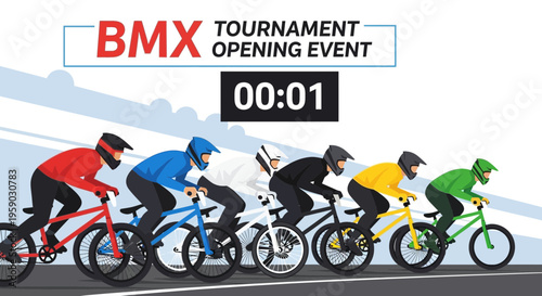Bmx Tournament Opening Event Countdown Race