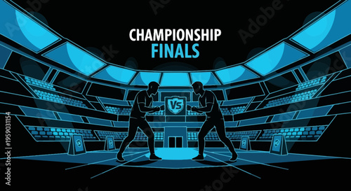 Championship Finals Arena Showdown Two Competitors Face Off