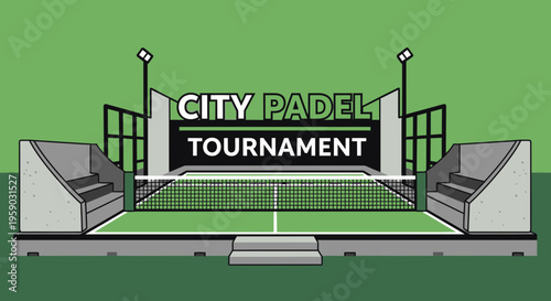 City Padel Tournament Venue With Spectator Seating