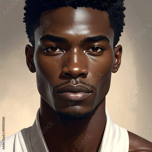 Intense Gaze - A Portrait of Determination and Focus.