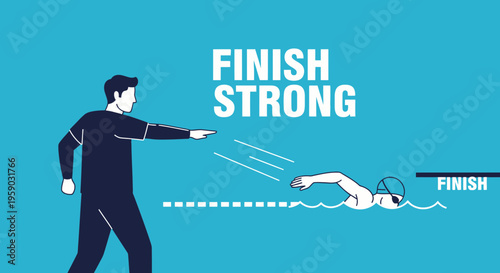 Coach Inspires Swimmer To Finish Strong