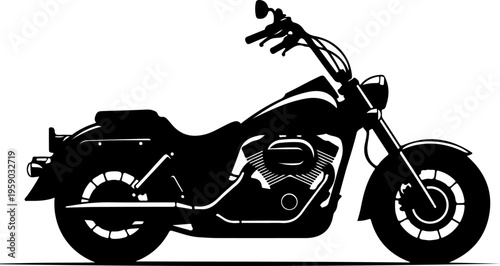Cruiser motorcycle silhouette