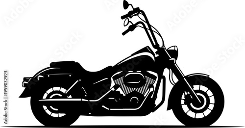 Cruiser motorcycle silhouette