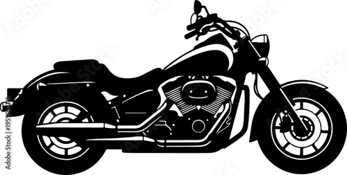 Cruiser motorcycle silhouette