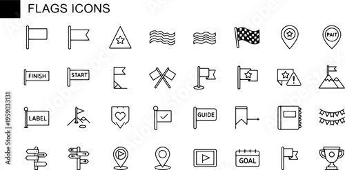 Collection of various flag icons.