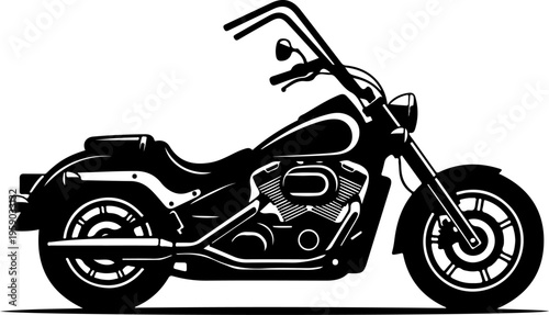 Cruiser motorcycle silhouette