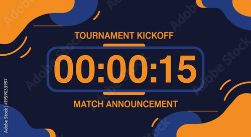 Countdown Timer For Tournament Kickoff Match Announcement Begins