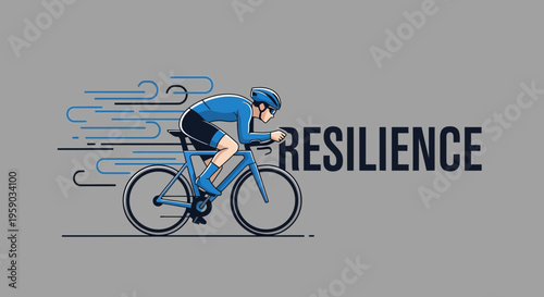 Cyclist Demonstrates Resilience Through Determined Cycling, Overcoming Challenges With Strength