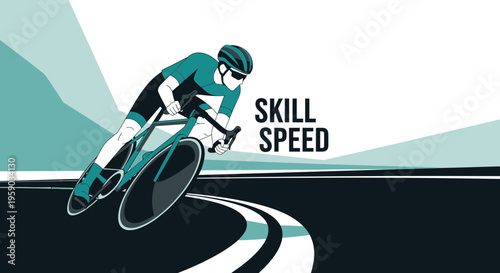 Cyclist Demonstrates Skill and Speed on a Sleek Road Bike, Winning Against Adversity and Competition