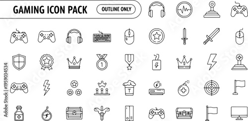 Gaming icons and symbols pack.