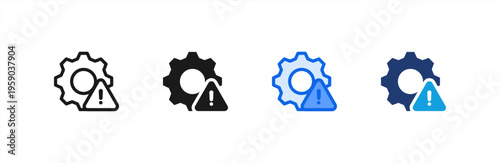 Risk Management icon multiple style collection. Vector illustration.