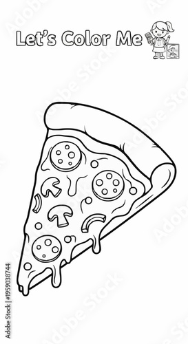 Colouring a single slice of pizza makes it look delicious 