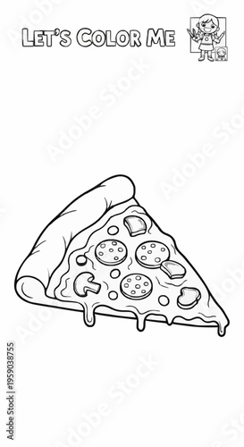 Colouring a single slice of pizza makes it look delicious 