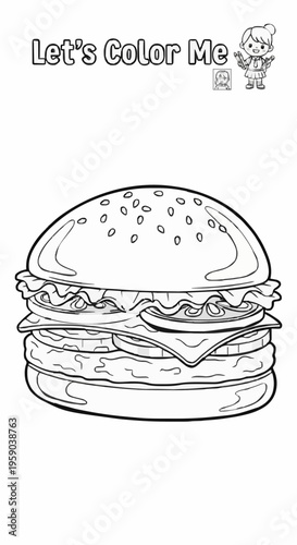 Colouring a single hamburger makes it look delicious 