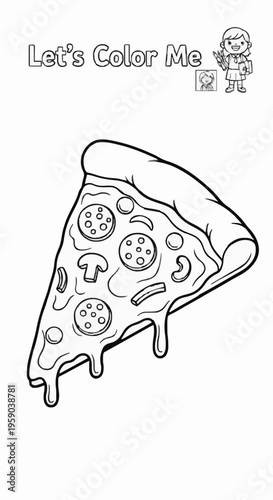 Colouring a single slice of pizza makes it look delicious 