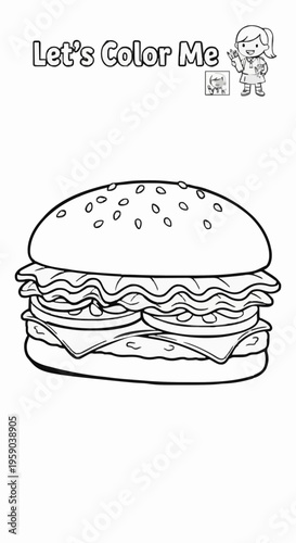 Colouring a single hamburger makes it look delicious 