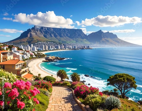 Cape Towns Scenic Beauty - Table Mountain and Coastal Splendor.